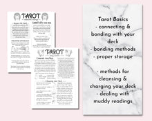 Load image into Gallery viewer, Tarot Cheat Sheets, Printable Grimoire BOS Pages
