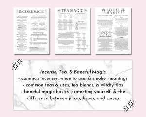 Spellwork Basics Printable Grimoire Book of Shadows Pages