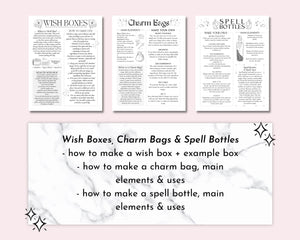 Spellwork Basics Printable Grimoire Book of Shadows Pages