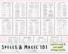Load image into Gallery viewer, Spellwork Basics Printable Grimoire Book of Shadows Pages
