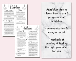 Pendulums and Charts Printable Grimoire Pages