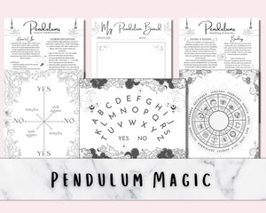 Pendulums and Charts Printable Grimoire Pages