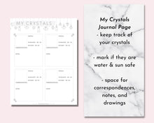 Load image into Gallery viewer, Crystal Magic Witchcraft Printable Grimoire Pages
