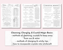 Load image into Gallery viewer, Crystal Magic Witchcraft Printable Grimoire Pages
