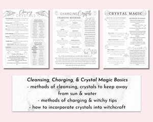 Crystal Magic Witchcraft Printable Grimoire Pages