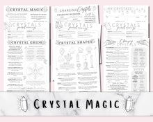 Load image into Gallery viewer, Crystal Magic Witchcraft Printable Grimoire Pages
