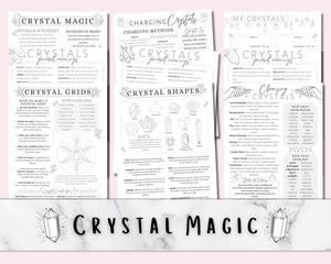 Crystal Magic Witchcraft Printable Grimoire Pages