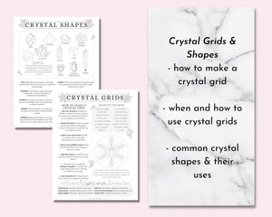 Crystal Magic Witchcraft Printable Grimoire Pages